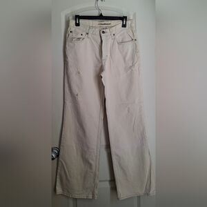 Bullhead cotton Womens sz 28 loose boot wide leg boho neutral casual western